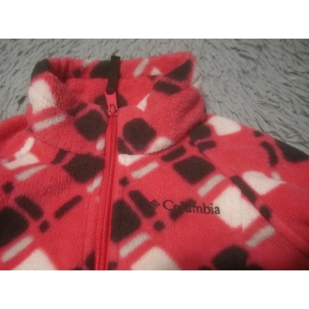 Columbia Jacket Baby 12 Mos Pink Fleece Zip UP Mock Neck Polyester